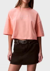 Calvin Klein D1 Collection Kadın Turuncu T-shirt LV047C202G-VDW