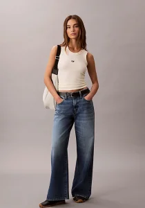 Calvin Klein Kadın Modal Fitilli Beyaz Bluz LV044C900G-PBA