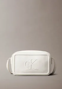 Calvin Klein Kadın Bold CK Logolu Beyaz  Kamera Çanta LV04F3220G-FUP
