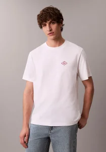Calvin Klein Kısa Kollu 20s Calvin Matchbox Grafik Baskılı Erkek Beyaz T-shirt LV04RE802G-YAA