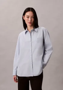 Calvin Klein Poplin Rahat Kesim Kadın Gri Gömlek LV047C143G-24Q