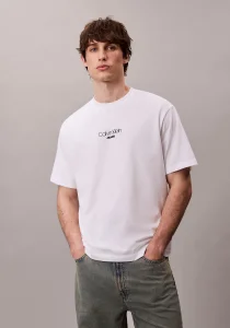 Calvin Klein Ss Graphic Tee Erkek Beyaz T-shirt LV04RC851G-YAA