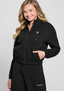 Guess Cecilia Kadın Siyah Aktif Scuba Eşofman Üstü V4BQ14K7UW2-JBLK