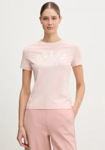 Guess Anita Bisiklet Yaka Kısa Kollu Kadın Pembe T-shirt V6RI15J1314-G66E