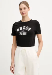 Guess Anita Bisiklet Yaka Kısa Kollu Kadın Siyah T-shirt V6RI15J1314-JBLK