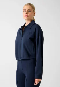 Guess Annie Kısa Tam Fermuarlı Kadın Lacivert Eşofman Üstü V6RQ17KD822-G7F3