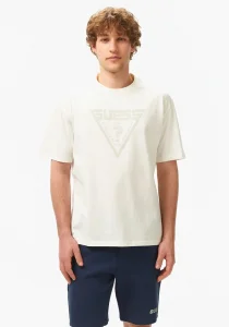 Guess Azha Erkek Beyaz Aktif Oversize Fit T-Shirt Z4BI02I3Z14-G018