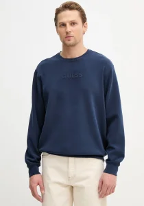 Guess Bisiklet Yaka Uzun Kollu Scuba Luxe Erkek Siyah Sweatshirt M6RQ42KAYM2-G7DC