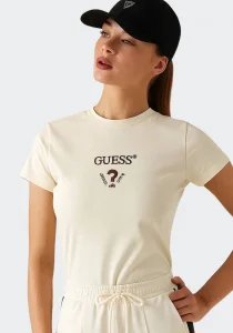 Guess Colette Kısa Kollu Kadın Beyaz T-shirt V4YI21KCDH1-D001