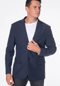 Guess Eaton Erkek Lacivert Tek Düğmeli Blazer M4YN00WG9Z2-G7V2