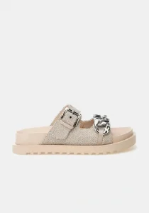 Guess Fatema Kadın Bej/Gümüş Terlik FL6FATFAL03-BEISI