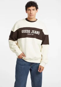 Guess Gj Cn Os Erkek Krem Sweatshirt M4BQ39K9V31-G053