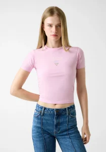 Guess GJ Kısa Kollu Bisiklet Yaka Baby Baker Kadın Pembe CropW6RI15J1314-G65F