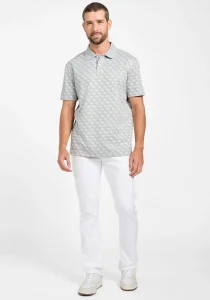 Guess Jacquard Erkek Gri Regular Fit Polo T-Shirt M5BP09K0911-FJ9E