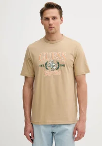 Guess Jersey Erkek Bej Regular Fit T-Shirt M5YI22K8FQ4-G1FE