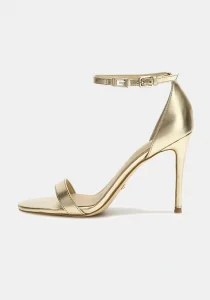 Guess Kabail3 Kadın Sarı Deri Sandalet FL8KILLEA03-PLATI