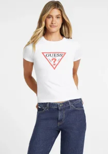 Guess Jeans Kadın Beyaz Slim Fit T-Shirt W4YI04J1314-G011