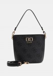 Guess Karnilla Logolu Büzgülü Kadın Antrasit El Çantası HWOS9901010-CLO