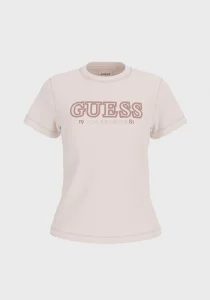 Guess Ketty Bisiklet Yaka Kısa Kollu Kadın Beyaz T-shirt V6RI10I3Z14-G012