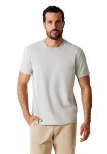 Guess Kısa Kollu Blake Dokulu Bisiklet Yaka Erkek Gri  T-Shirt  M6RP33KB170-A92E