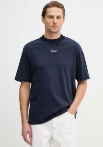 Guess Kısa Kollu Kontrast Yakalı Örgü Erkek Lacivert Top M6RP09KA260-G7V2