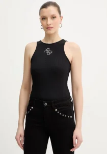 Guess Kolsuz Yuvarlak Yaka Guendalina Kadın Siyah Top W6RP39KD092-JBLK