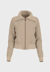 Guess Lia Tam Fermuarlı Kadın Bej Sweatshirt V6RQ04KCJY2-A117