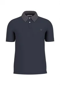 Guess Lyle Erkek Lacivert Slim Fit Polo T-Shirt M5YP60K7O64-G7V2