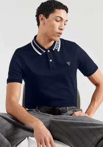 Guess Lyle Kısa Kollu Polo Yakalı Erkek Lacivert Polo T-shirt M6RP60K7O64-G7V2