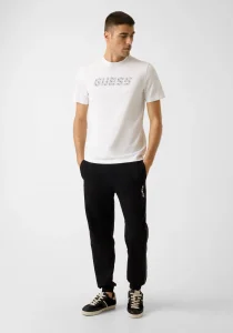 Guess Maska Bisiklet Yaka Kısa Kollu Erkek Beyaz T-shirt Z6RI15I3Z14-G018