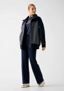 Guess Maya 4G Tam Fermuarlı Kadın Lacivert Ceket V6RL08K2042-FJBB