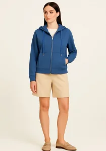 Guess New Hooded Kadın Mavi Scuba  Eşofman  Üstü  W5YQ05KBYE2-G7J6