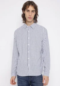 Guess Parker Erkek Mavi Keten Karışımlı Gömlek M5YH16WHC20-F7IX