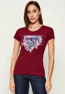 Guess Peony Kadın Bordo Slim Fit T-Shirt W5BI29J1314-G577