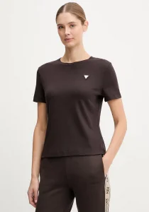 Guess Sonia Bisiklet Yaka Kısa Kollu Kadın Kahverengi T-shirt V6RI17KD741-A10K