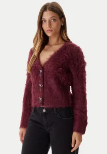 Guess Tomiko Kadın Kırmızı Yün Karışımlı Triko Hırka W5BR91Z3JI2-G596