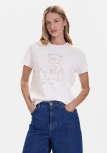 Guess Unique Kadın Beyaz Aktif Regular Fit T-Shirt V5BI16K8FQ4-G1H6