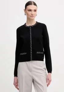 Guess Uzun Kollu Bisiklet Yaka Raina Hırka Triko Kadın Siyah Hırka W6RR42Z4422-JBLK