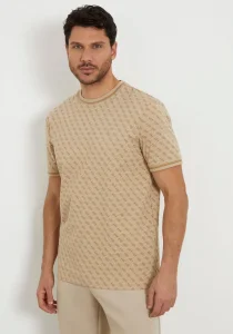 Guess Marshall Erkek Bej Aktif Regular Fit T-Shirt Z2YI05J1314-P13W