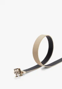 Tommy Hilfiger TH Logo 3.0 Çift Taraflı Kadın Mavi Kemer AW0AW182560GY