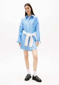 Tommy Hilfiger TJW OVS MINI SHIRT DRESS EXT Kadın Mavi Elbise DW0DW211220BB