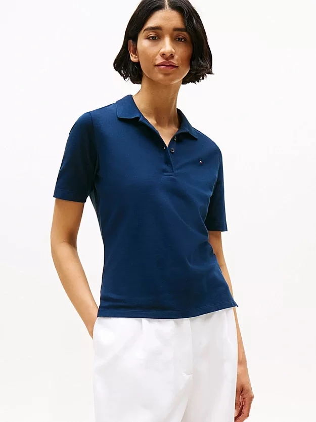 Tommy Hilfiger 1985 REG PIQUE POLO SS Kadın  T-shirt WW0WW43224C1G