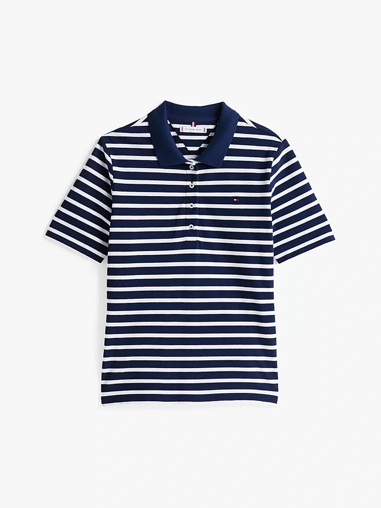 Tommy Hilfiger Kadın 1985 Kısa Kollu Polo Yaka Tişört