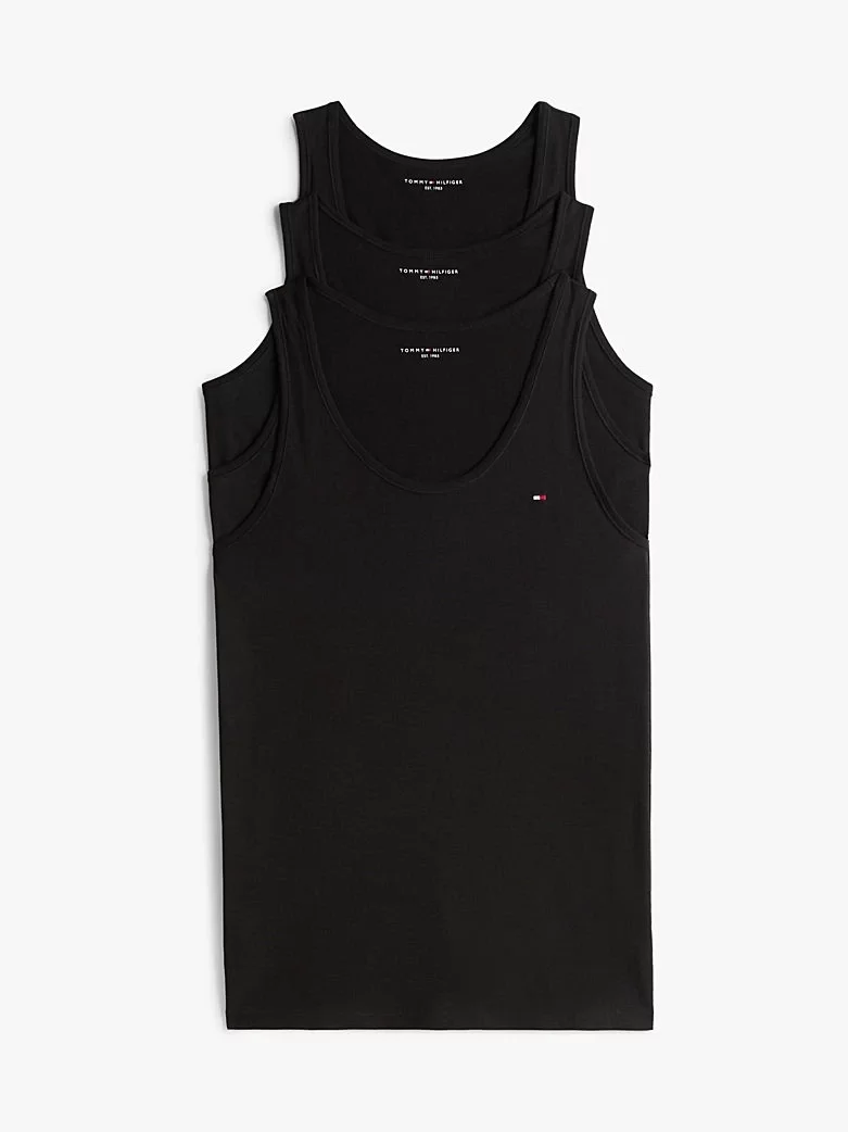 Tommy Hilfiger  Erkek  Siyah 3lü   Logolu Atlet