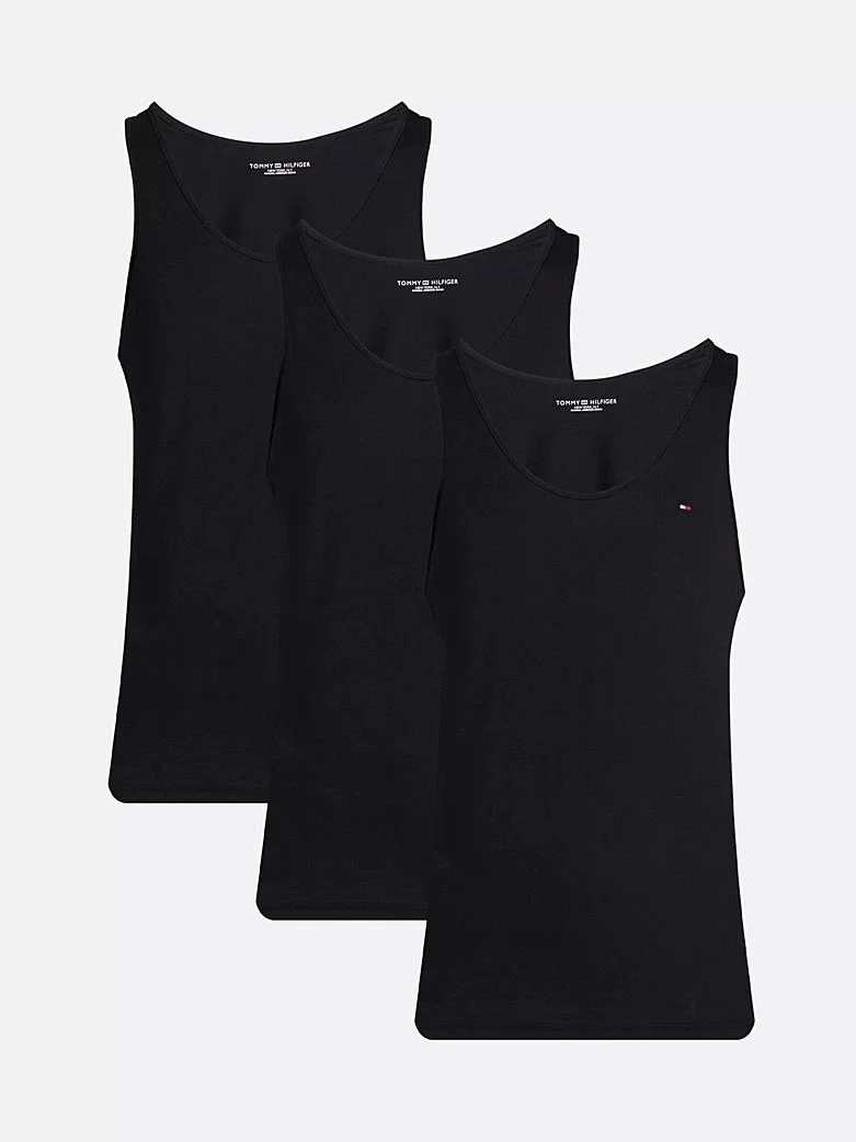 Tommy Hilfiger  Erkek  Siyah 3lü   Logolu Atlet