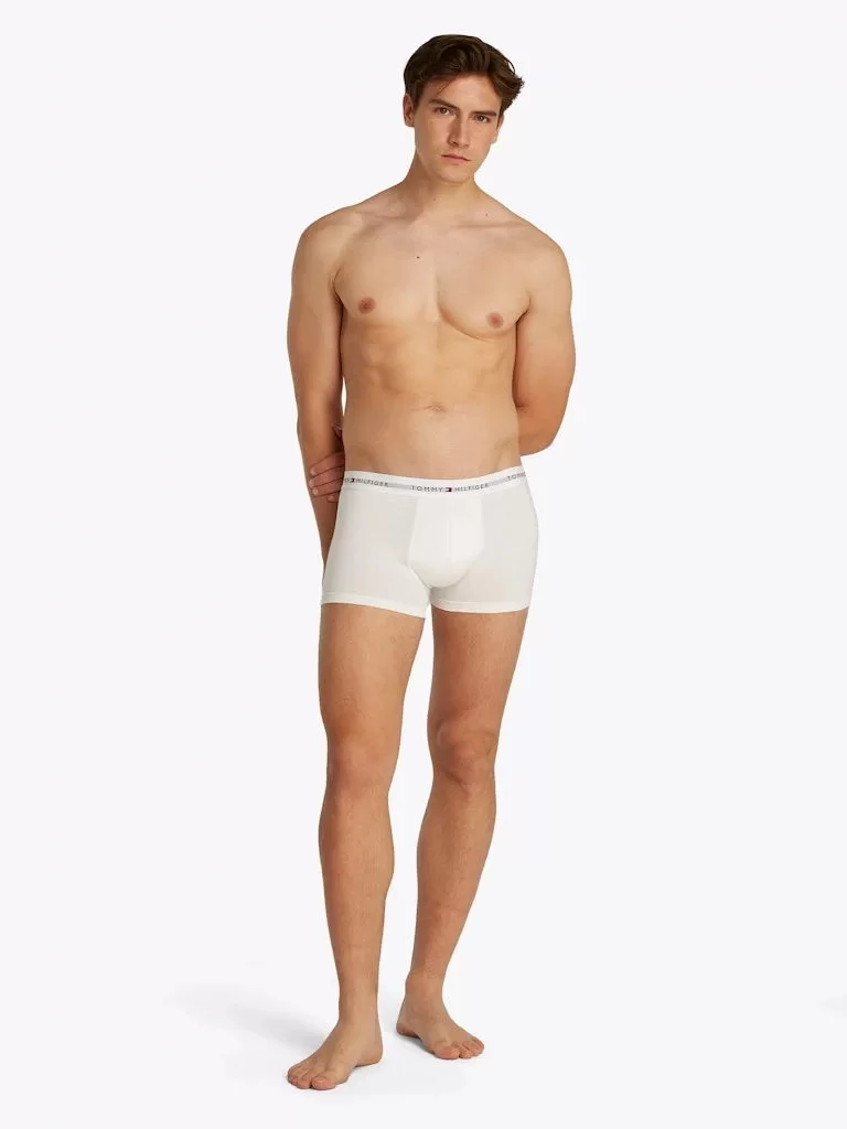 Tommy Hilfiger Erkek 3lü Siyah Düz Renk Trunk Boxer