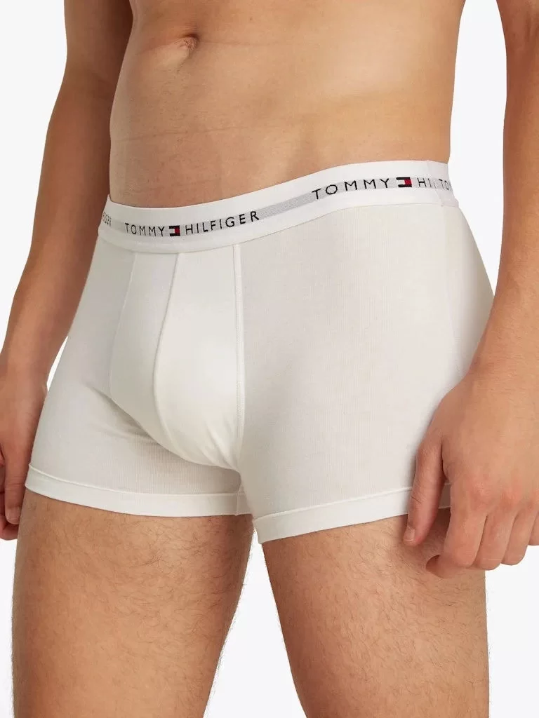 Tommy Hilfiger Erkek 3lü Siyah Düz Renk Trunk Boxer