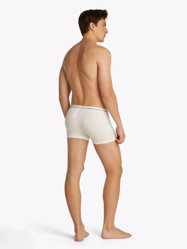 Tommy Hilfiger Erkek 3lü Siyah Düz Renk Trunk Boxer