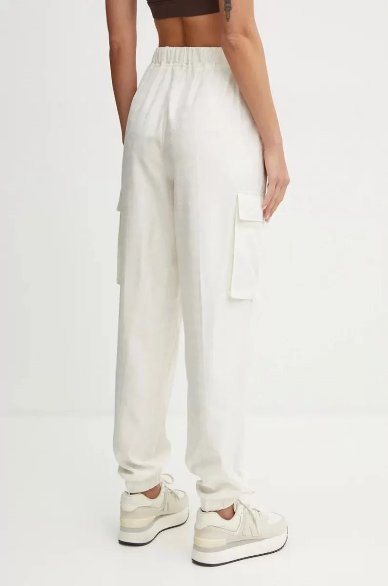 Guess 4G Logo Cargo Pants Kadın Beyaz Eşofman Altı V4BB03WGLV2-F0CY