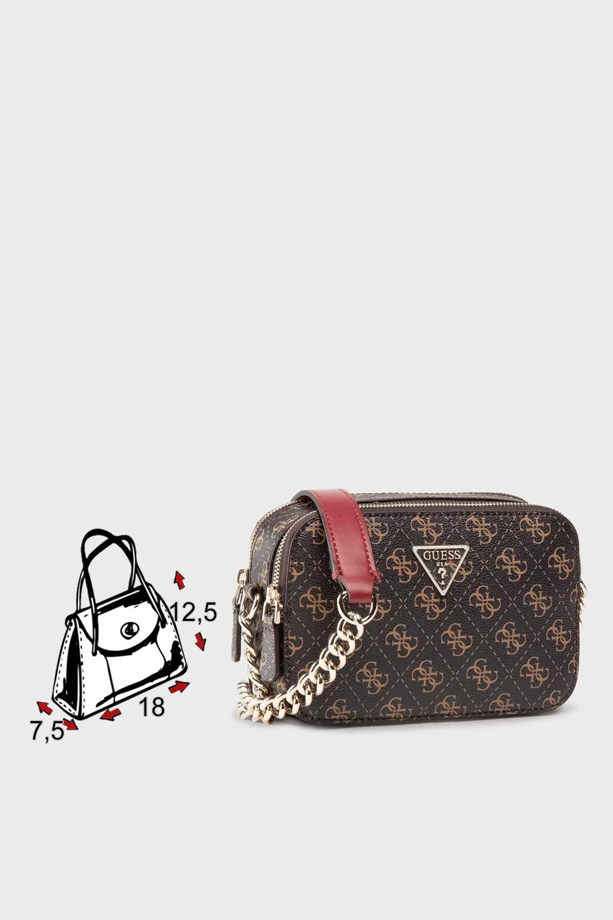 Guess HANDBAGS Kadın Kahverengi Çapraz Çanta HWQL7879140-BRO